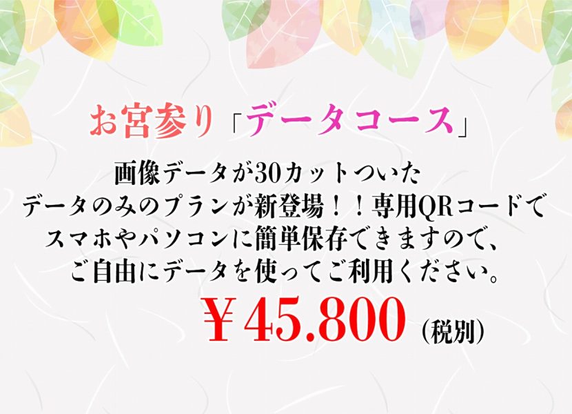 お宮参りデータコース
